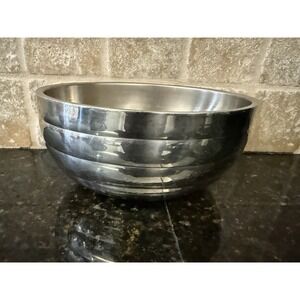 Vollrath 46566 Oval Double Wall Stainless Steel Ribbed Mixing Bowls 8/12"